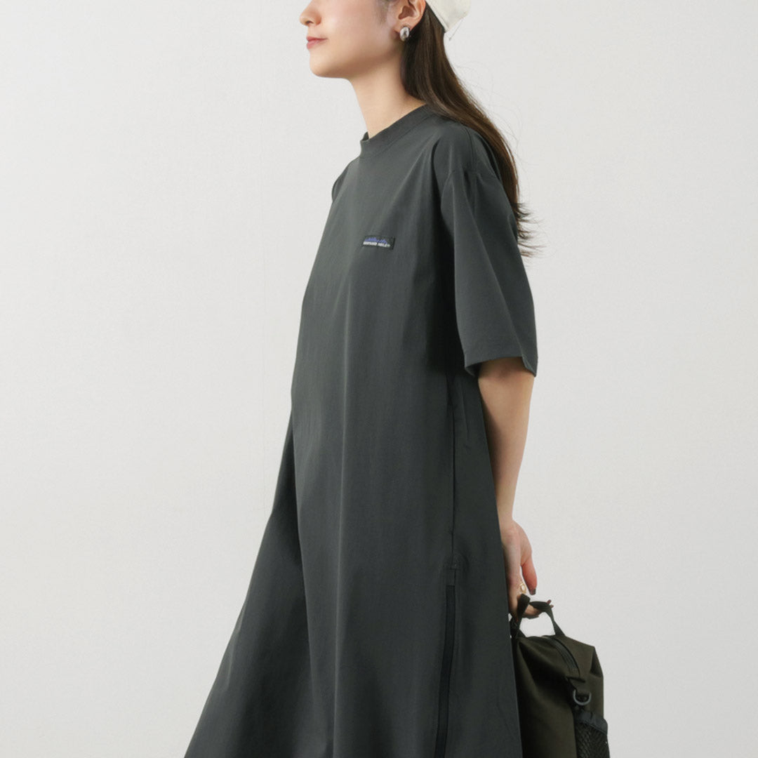 THOUSAND MILE（サウザンドマイル） ショートスリーブ ドレス / レディース ワンピース ロング マキシ 撥水 スリット アウトドア レジャー SHORT SLEEVE DRESS