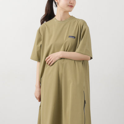 THOUSAND MILE（サウザンドマイル） ショートスリーブ ドレス / レディース ワンピース ロング マキシ 撥水 スリット アウトドア レジャー SHORT SLEEVE DRESS