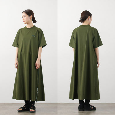 THOUSAND MILE（サウザンドマイル） ショートスリーブ ドレス / レディース ワンピース ロング マキシ 撥水 スリット アウトドア レジャー SHORT SLEEVE DRESS