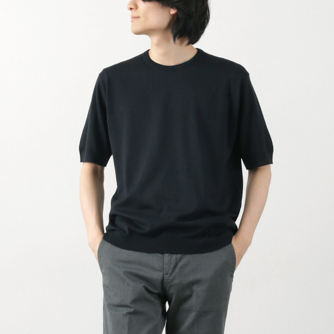 JOHN SMEDLEY（ジョンスメドレー） シーアイランドコットン 30ゲージ クルーネック ニット