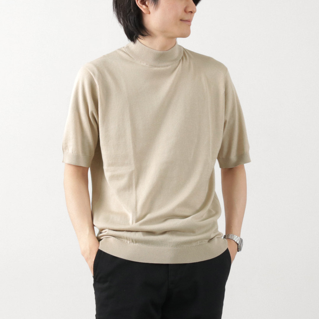 JOHN SMEDLEY（ジョンスメドレー） シーアイランドコットン 30ゲージ モックネック ニット｜ROCOCO ONLINE STORE