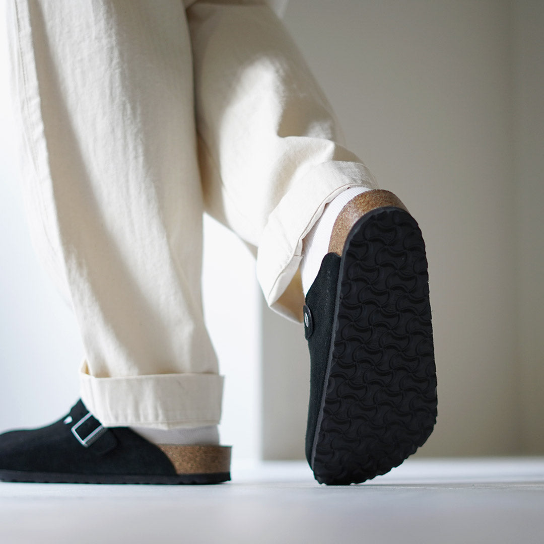 箱付　ビルケンシュトック　BOSTON　ボストン　スエードサンダル　黒　35 ビルケンシュトック BIRKENSTOCK メンズ Boston LEVE ボストン