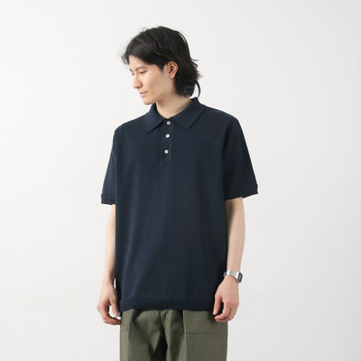 FUJITO（フジト） ニットポロ イージー ソリッドカラー / メンズ トップス ポロシャツ 半袖 綿 日本製 Knit Polo Easy