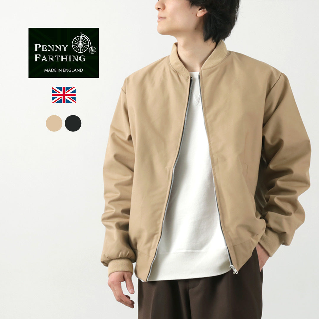 PENNY FARTHING（ペニーファージング） ハリントン ボンバージャケット / メンズ ブルゾン フライト コットン イギリス製 HARRINGTON BOMBER JACKET