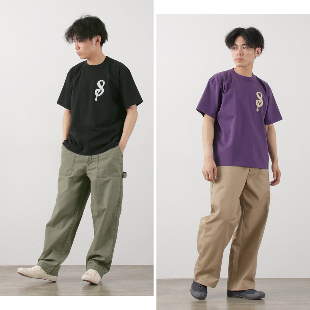 A.G.SPALDING＆BROS（A.G.スポルディング＆ブロス） 14/天竺 フェルトレター ショートスリーブ Tシャツ Sロゴ