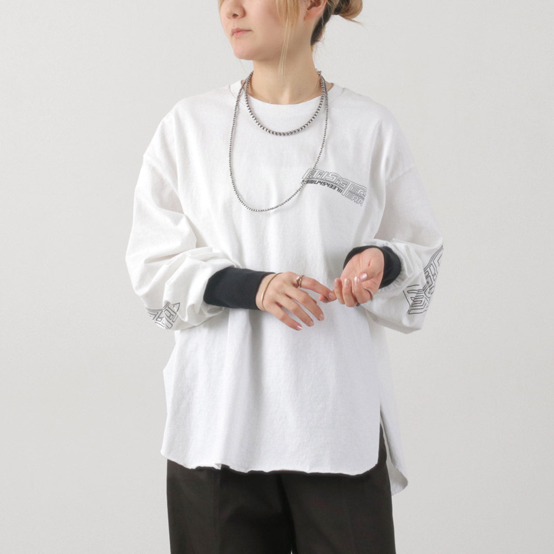 KHA:KI（カーキ） ラウンドヘム L/S Tシャツ / レディース カットソー ロンT 長袖 綿 コットン ROUND HEM L/S TEE -M.S.T-