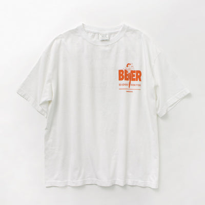 KHA:KI（カーキ） ボックスTEE / レディース トップス Tシャツ 半袖 カットソー 綿100 プリント BOX TEE -BEER STAND-