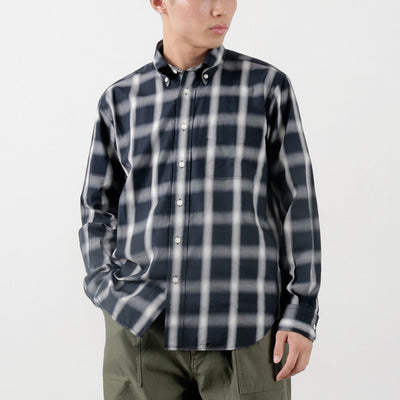 ROCOCO（ロココ） オンブレチェック ボタンダウンシャツ クラシックフィット / メンズ 柄 長袖 コットン 綿 日本製