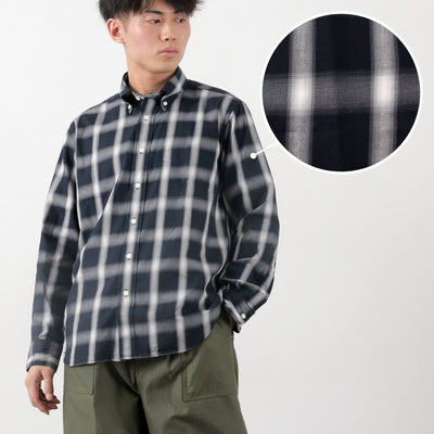 ROCOCO（ロココ） オンブレチェック ボタンダウンシャツ クラシックフィット / メンズ 柄 長袖 コットン 綿 日本製