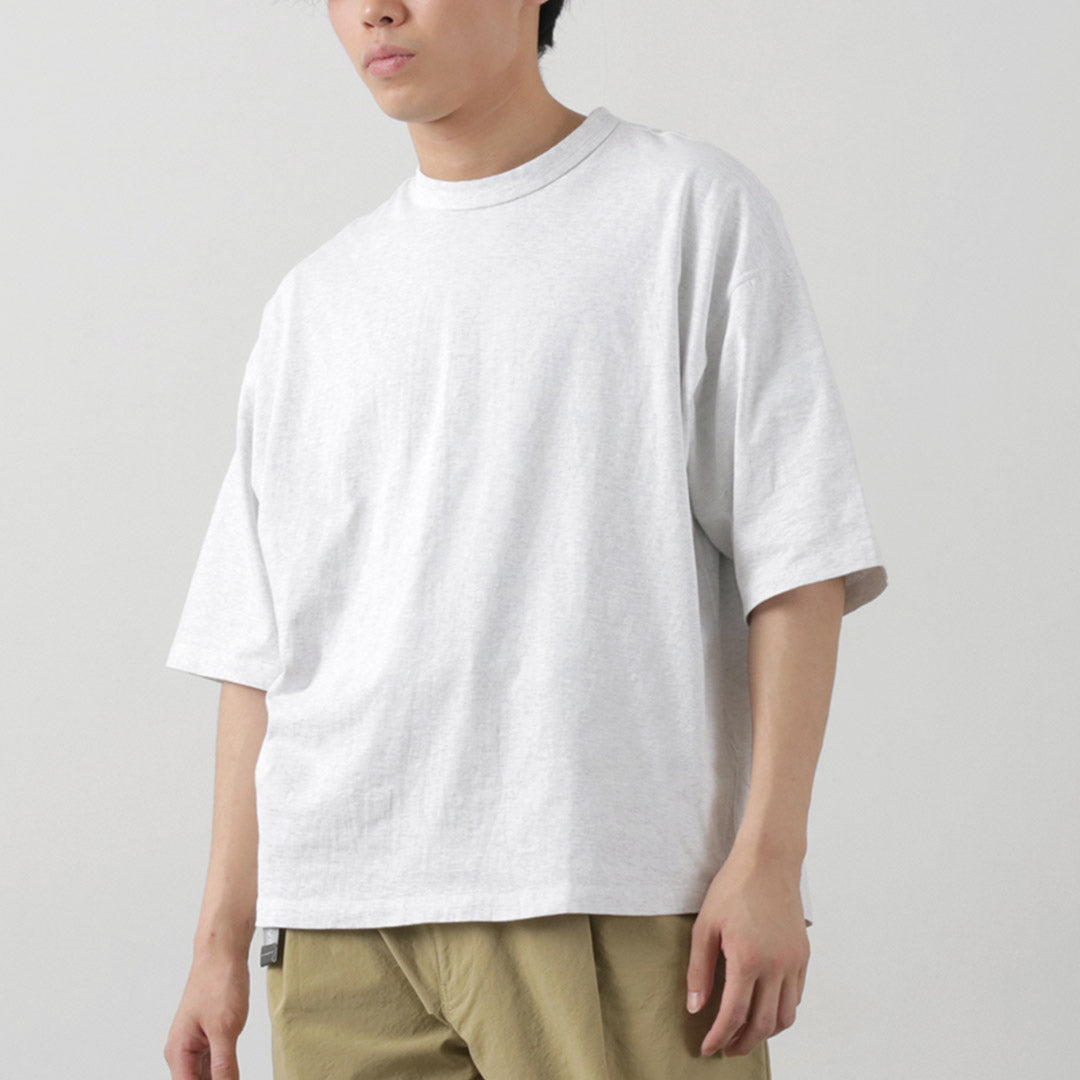 MOC T（モクティー） オーバーダイ クルーネック ビッグTシャツ / 半袖 メンズ コットン 後染め 日本製 OVERDYED CREW NECK S/S BIG TEE