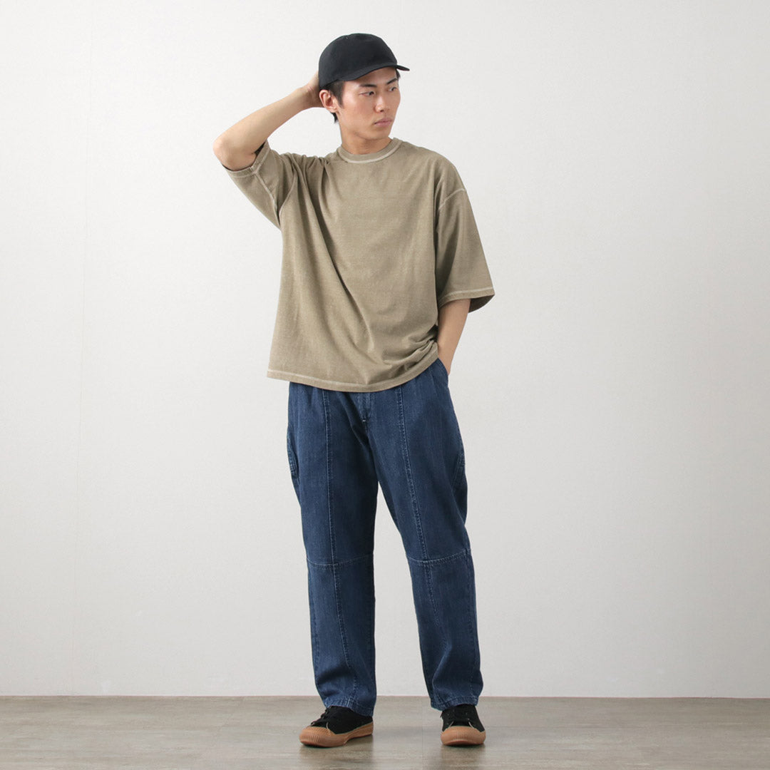 MOC T（モクティー） オーバーダイ クルーネック ビッグTシャツ / 半袖 メンズ コットン 後染め 日本製 OVERDYED CREW NECK S/S BIG TEE