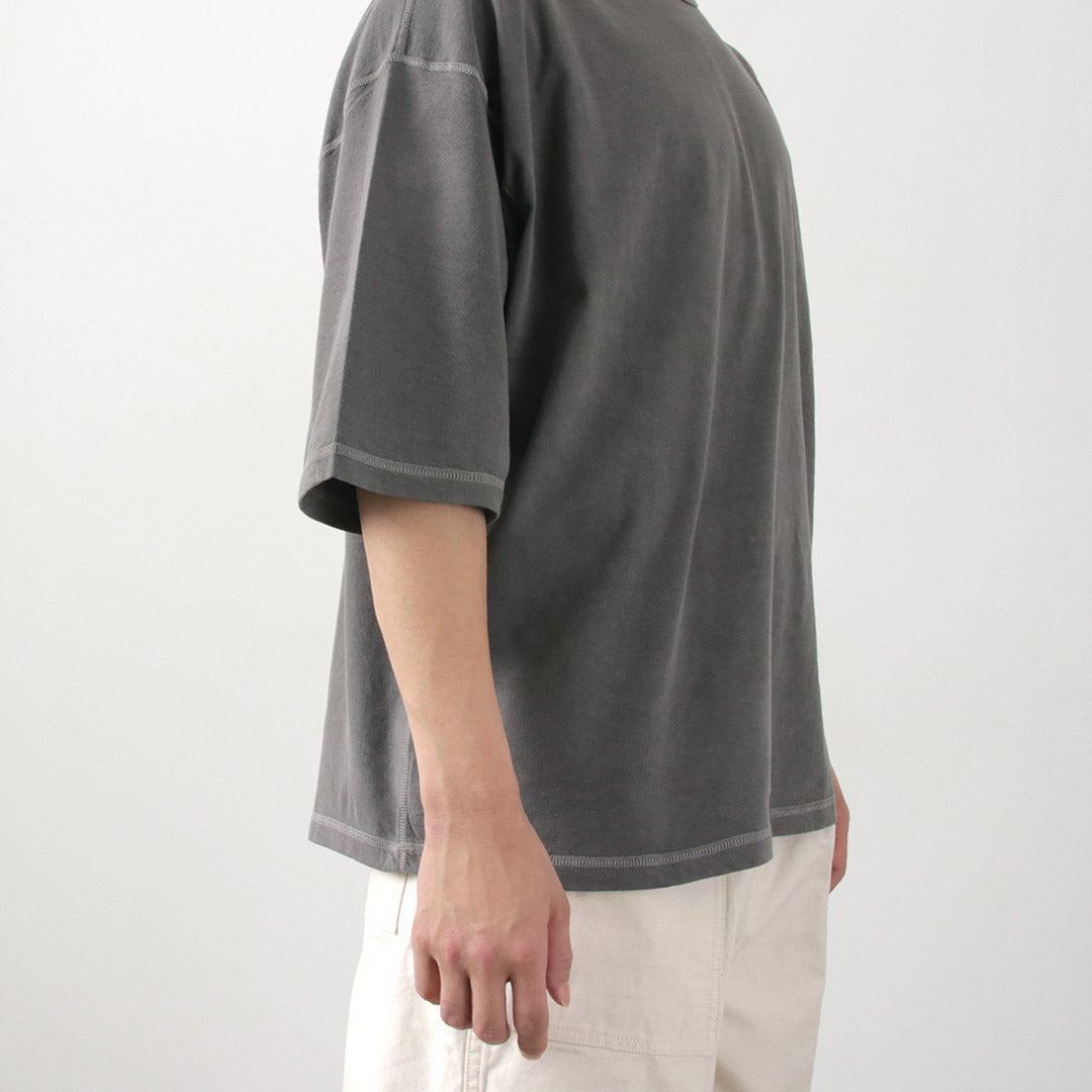 MOC T（モクティー） オーバーダイ クルーネック ビッグTシャツ / 半袖 メンズ コットン 後染め 日本製 OVERDYED CREW NECK S/S BIG TEE