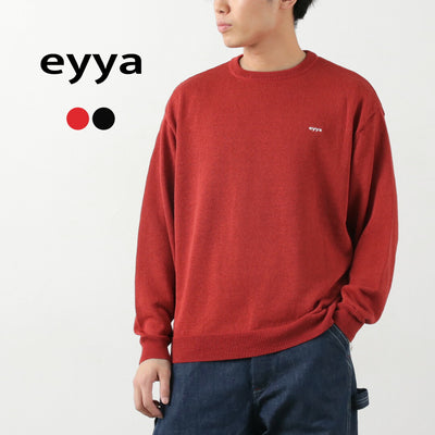 EYYA（エイヤ） リネン クルーネック サマーニット / メンズ トップス 麻 ナイロン 長袖 日本製