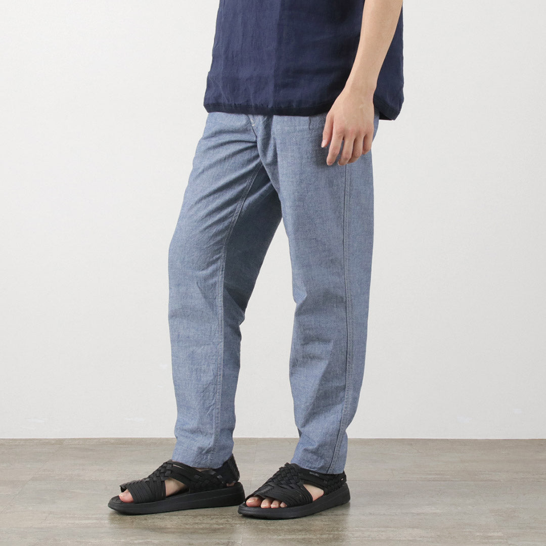 FOB FACTORY（FOBファクトリー） F0528 M52 シャンブレー トラウザー / メンズ ボトムス パンツ ミリタリー テーパード 日本製 M-52 CHAMBRAY TROUSERS