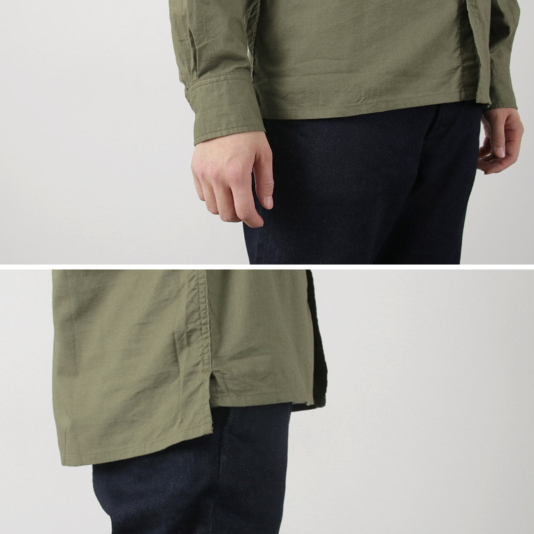 FOB FACTORY（FOBファクトリー） F3498 長袖フィールドシャツ / メンズ ミリタリーシャツ コットン 綿 日本製 FIELD SHIRT