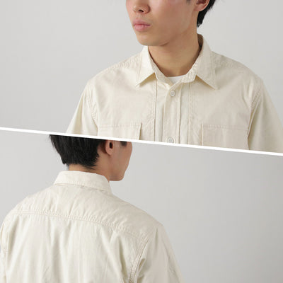 FOB FACTORY（FOBファクトリー） F3499 半袖フィールドシャツ / メンズ  ミリタリーシャツ コットン 綿 日本製 FIELD SHIRT