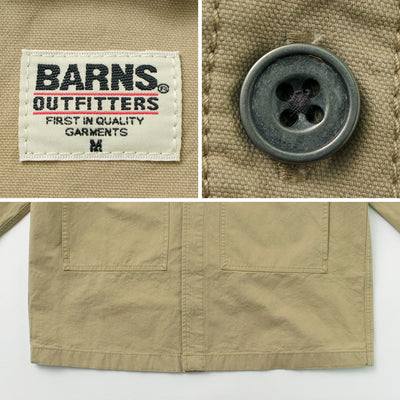 BARNS（バーンズ） ユーティリティー ワークシャツ / メンズ 長袖 綿100％ ミリタリー コットン UTILITY WORK SHIRT