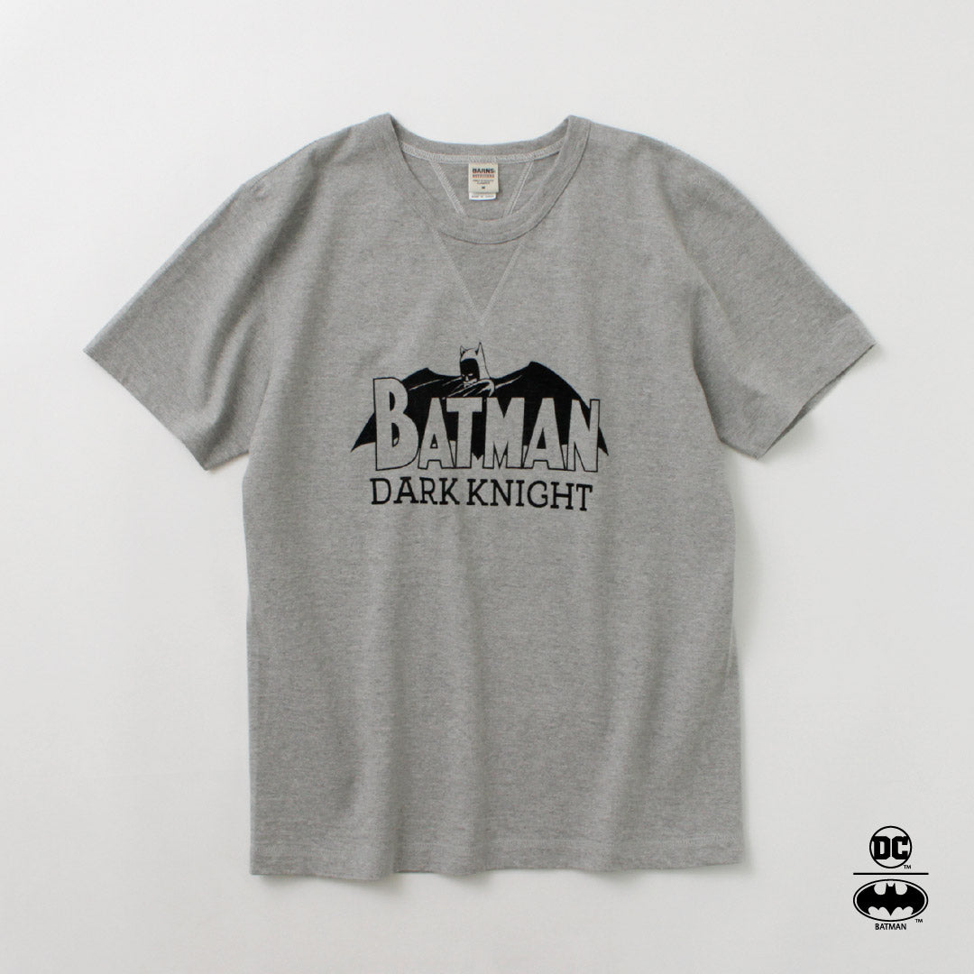 BARNS（バーンズ） 小寸×バットマン Tシャツ / メンズ レディース ユニセックス 半袖 ロゴT フロッキー 綿100 日本製 COZUN×BATMAN TEE