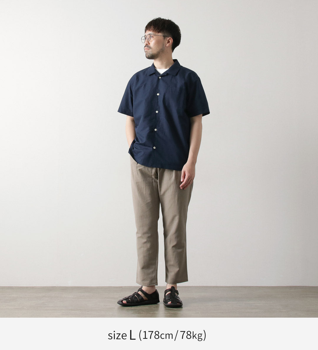 RE MADE IN TOKYO JAPAN（アールイー） ハードマンズリネン オープンカラーシャツ / メンズ 半袖 日本製 Herdmans Linen Open Collar Shirt 2224S-SH