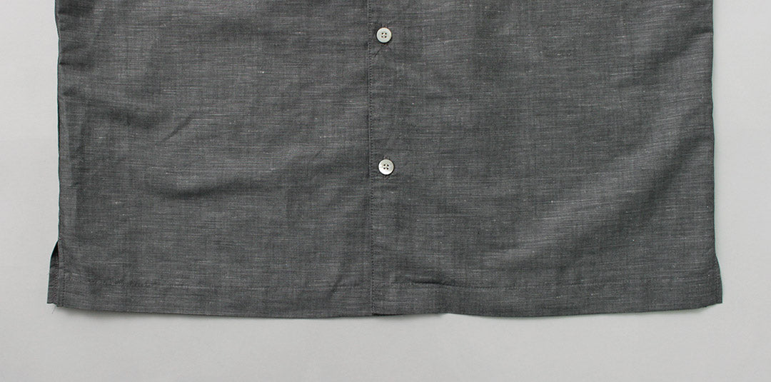 RE MADE IN TOKYO JAPAN（アールイー） ハードマンズリネン オープンカラーシャツ / メンズ 半袖 日本製 Herdmans Linen Open Collar Shirt 2224S-SH