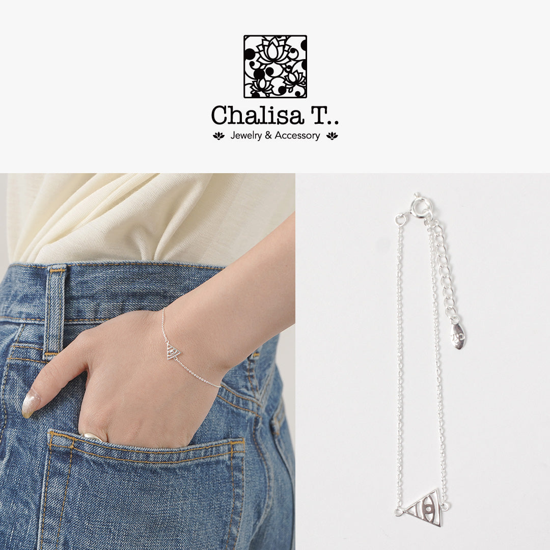 CHALISA T..（チャリッサ・ティー） トライアングルイーヴィルアイ シルバーブレスレット シルバー925