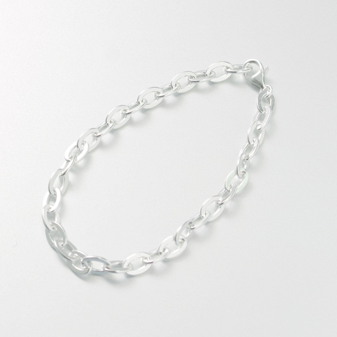 phaduA （パ・ドゥア） フラットケーブルチェーン ブレスレット シルバー925 / アクセサリー メンズ レディース ユニセックス シルバー Flat cable chain bracelet silver 925
