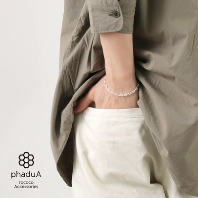phaduA （パ・ドゥア） セミソリッドアンカーチェーン ブレスレット シルバー925 / アクセサリー メンズ レディース ユニセックス シルバー Semi solid anchor chain bracelet silver 925