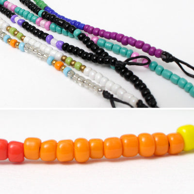 phaduA （パ・ドゥア） マルチカラーグラスビーズ ブレスレット / メンズ レディース  ユニセックス ミサンガ ワックスコード Multi-colored glass beads bracelet