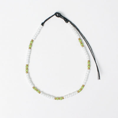 phaduA （パ・ドゥア） マルチカラーグラスビーズ アンクレット / メンズ レディース ユニセックス ミサンガ ワックスコード Multi-colored glass beads anklet