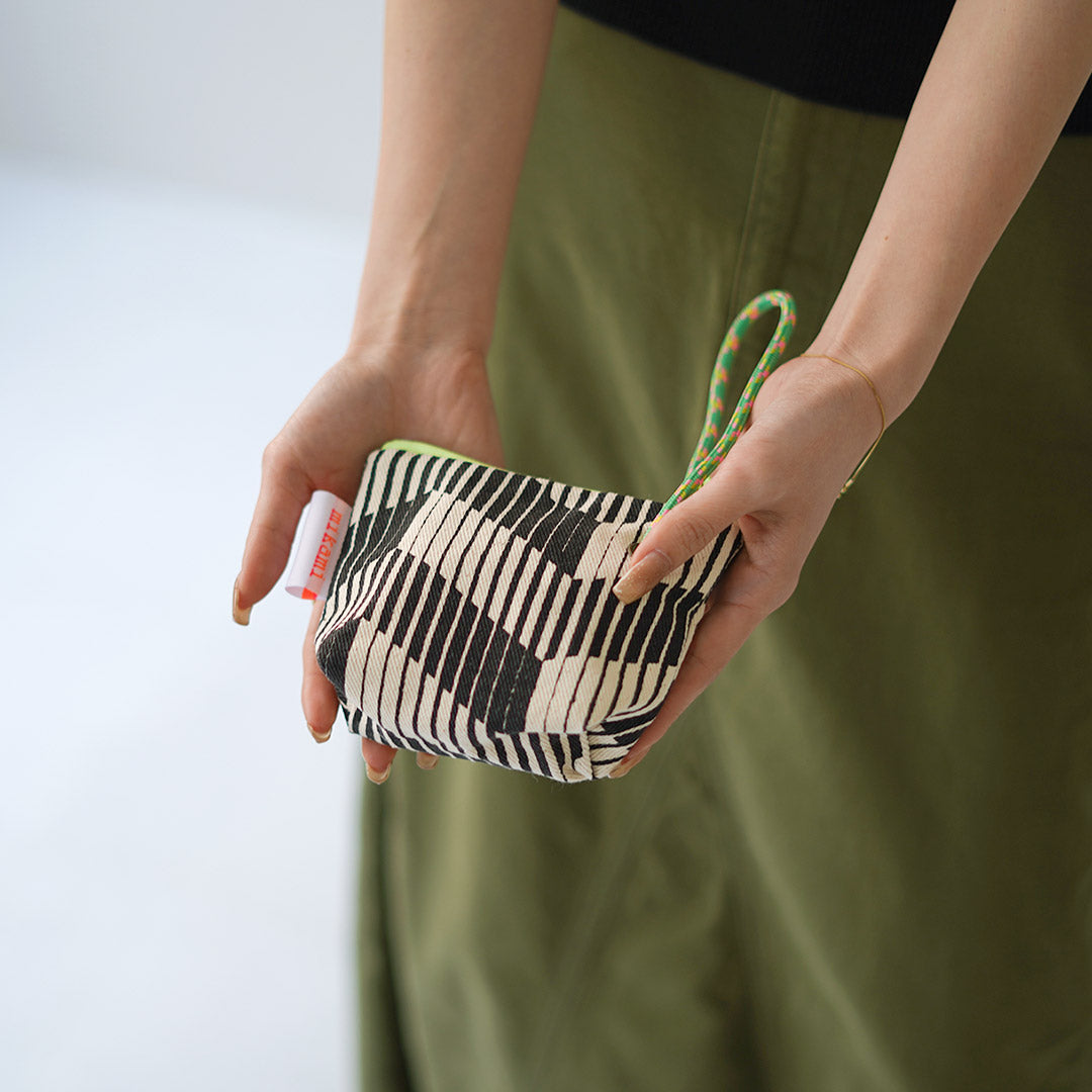 【美品/希少】taichi murakami コットンライトラミー サイズ5 MIKAMI（ミカミ） ハンドプリント キャンバスキャンピングポーチ5