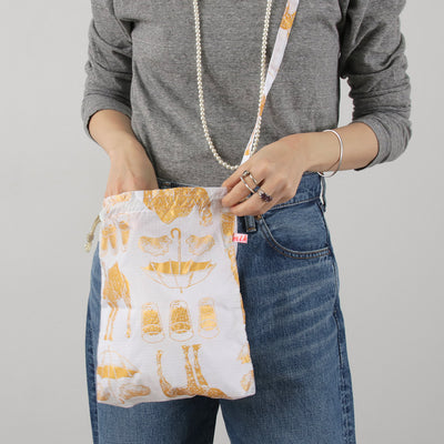 MIKAMI（ミカミ） プリントナイロン ドローストリングバッグ ショルダーバッグ / メンズ レディース 鞄 バッグインバッグ 2WAY 巾着 総柄 アニマル Printed nylon drawstring bag shoulder bag