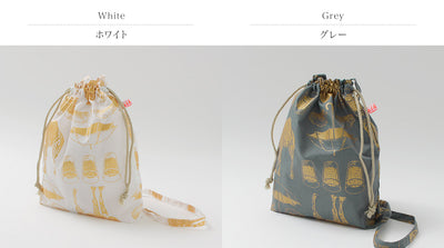 MIKAMI（ミカミ） プリントナイロン ドローストリングバッグ ショルダーバッグ / メンズ レディース 鞄 バッグインバッグ 2WAY 巾着 総柄 アニマル Printed nylon drawstring bag shoulder bag