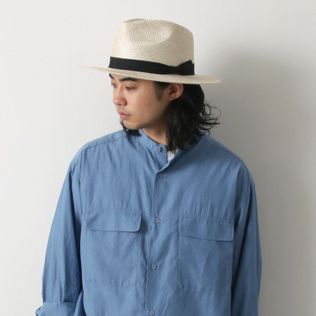 HIGHER（ハイアー） 剣麻草 ワイドブリム フェドラハット / メンズ