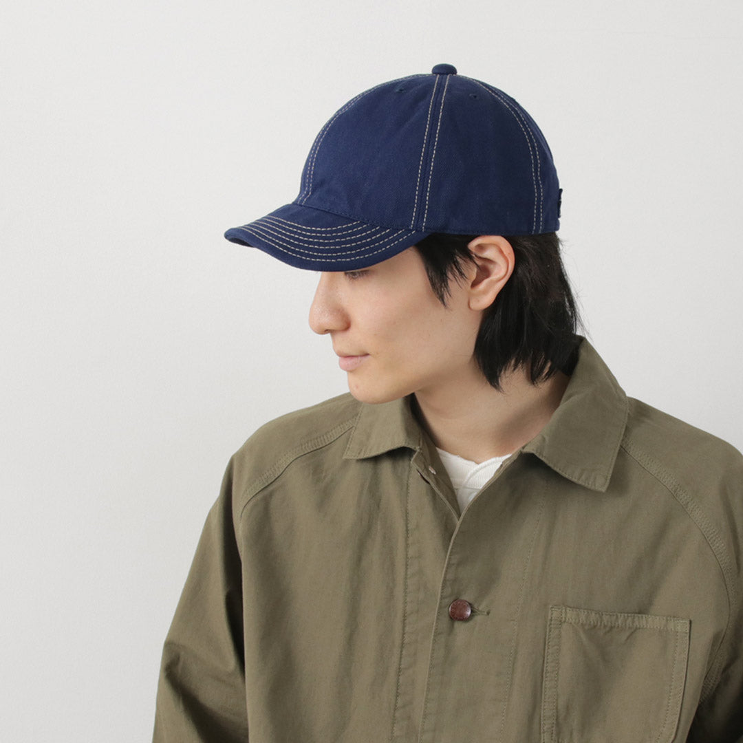 HIGHER（ハイアー） ブルーセルヴィッチデニム シンチバック キャップ / メンズ 帽子 綿 コットン 日本製 BLUE SELVEDGE　DENIM CINCH BUCKLE CAP