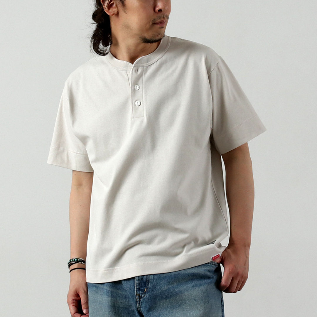 HEALTHKNIT（ヘルスニット）×RAG 別注 ヘンリーネックTシャツ オープン