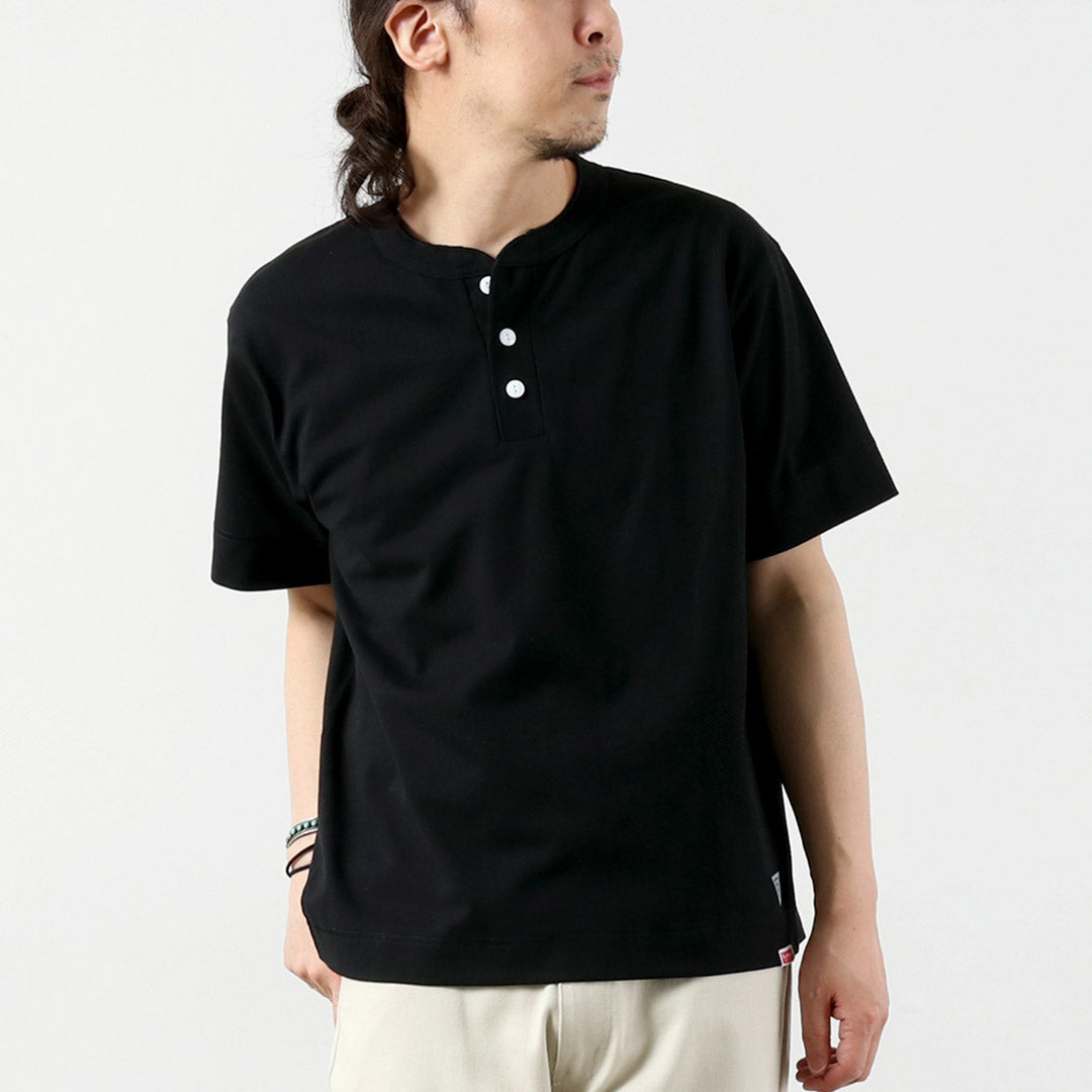 HEALTHKNIT（ヘルスニット）×RAG 別注 ヘンリーネックTシャツ オープン