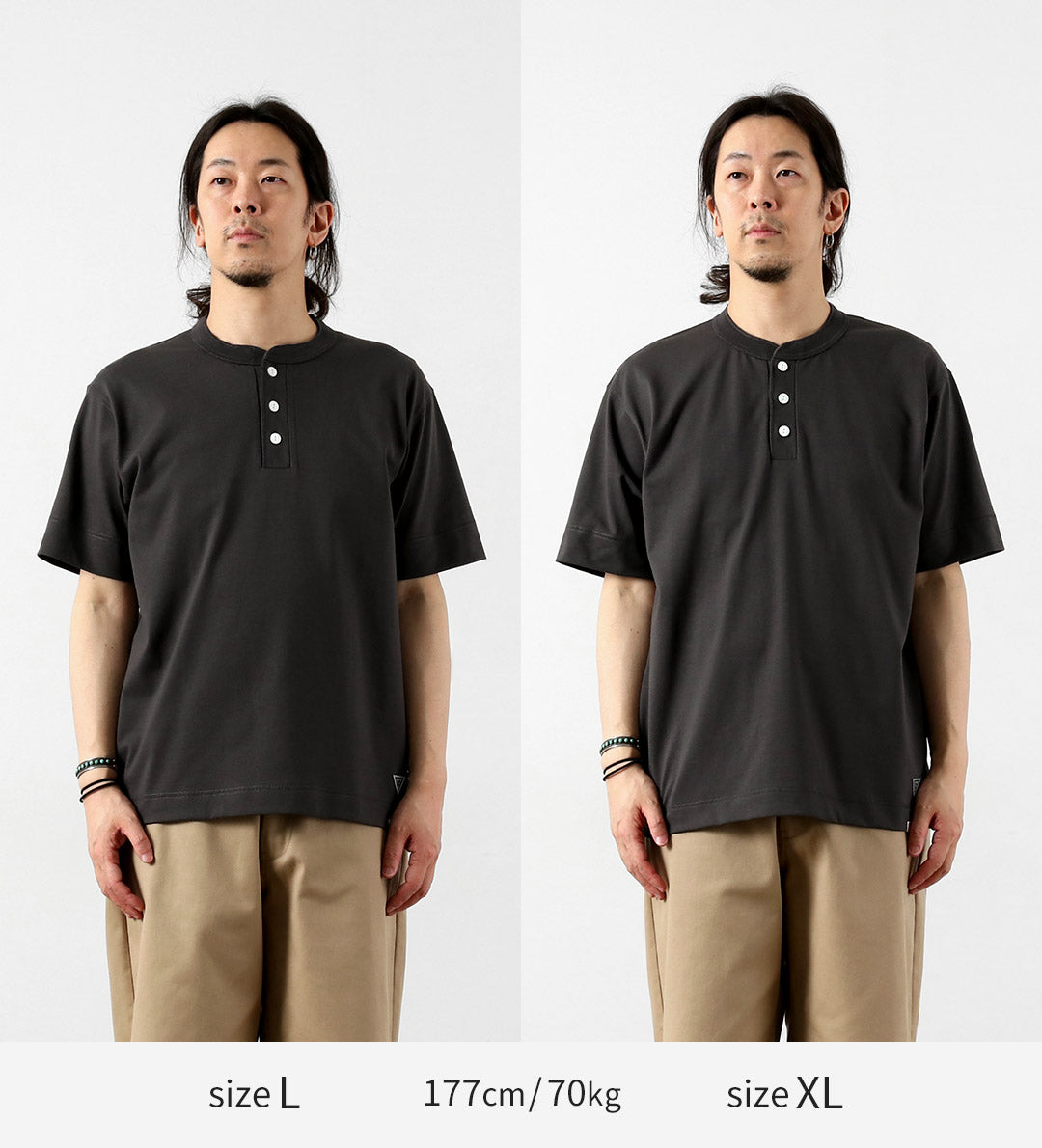 HEALTHKNIT（ヘルスニット）×RAG 別注 ヘンリーネックTシャツ オープン