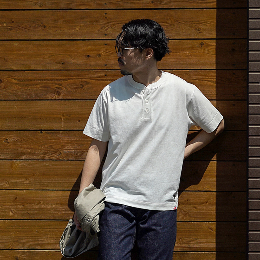 HEALTHKNIT（ヘルスニット）×RAG 別注 ヘンリーネックTシャツ オープンエンド ドライジャージ 抗菌 防臭加工 速乾