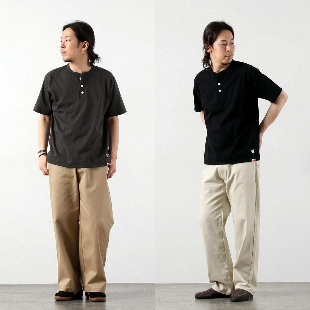 HEALTHKNIT（ヘルスニット）×RAG 別注 ヘンリーネックTシャツ オープンエンド ドライジャージ 抗菌 防臭加工 速乾