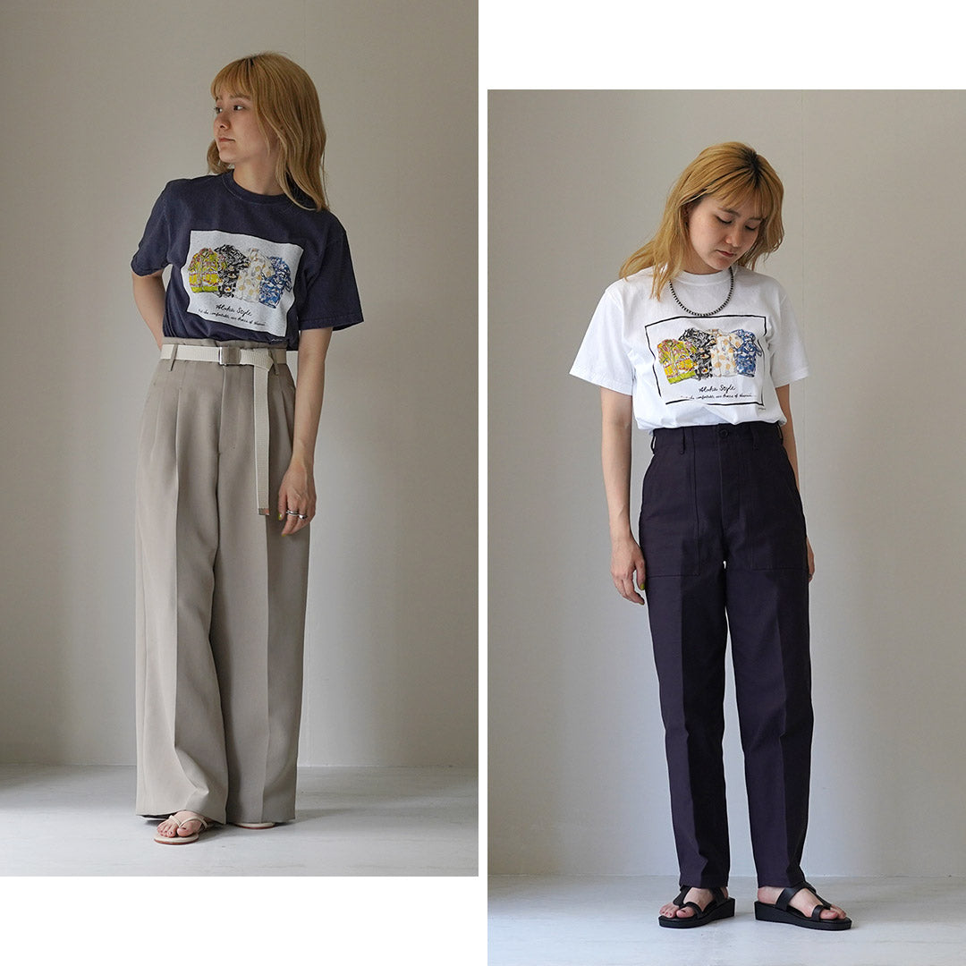 GOOD ON（グッドオン） LeftyArt×Good On アロハシャツ SS TEE / レディース トップス 半袖 Tシャツ カットソー プリント 綿100 日本製 LeftyArt×Good On ALOHA SHIRTS SS TEE