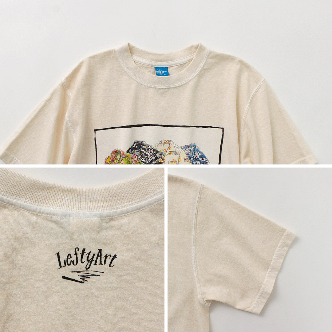 GOOD ON（グッドオン） LeftyArt×Good On アロハシャツ SS TEE / レディース トップス 半袖 Tシャツ カットソー プリント 綿100 日本製 LeftyArt×Good On ALOHA SHIRTS SS TEE