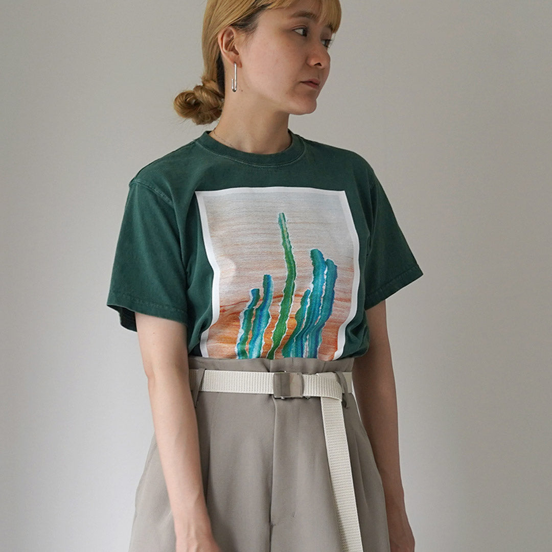 GOOD ON（グッドオン） LeftyArt×Good On カクタス SS TEE / レディース トップス 半袖 Tシャツ カットソー プリント 綿100 日本製 LeftyArt×Good On CUCTUS SS TEE SHIRTS SS TEE