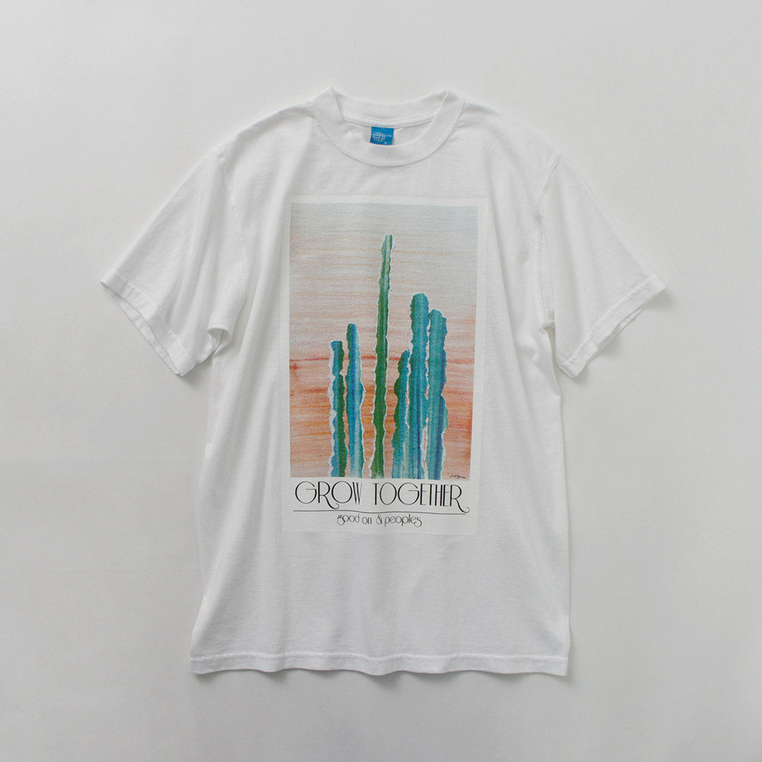 GOOD ON（グッドオン） LeftyArt×Good On カクタス SS TEE / レディース トップス 半袖 Tシャツ カットソー プリント 綿100 日本製 LeftyArt×Good On CUCTUS SS TEE SHIRTS SS TEE