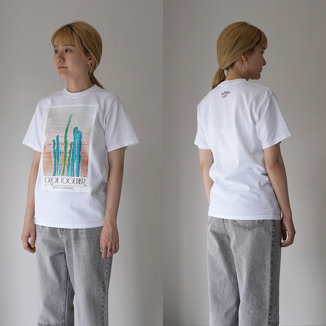 GOOD ON（グッドオン） LeftyArt×Good On カクタス SS TEE / レディース トップス 半袖 Tシャツ カットソー プリント 綿100 日本製 LeftyArt×Good On CUCTUS SS TEE SHIRTS SS TEE