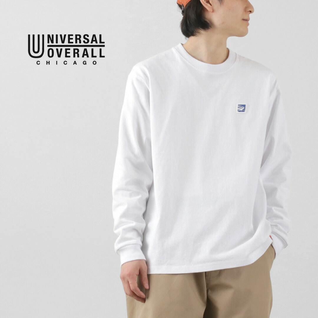 UNIVERSAL OVERALL（ユニバーサルオーバーオール） ポストマン ロゴ ロングスリーブ TEE / メンズ レディース ロンT トップス カットソー 長袖 綿 Postman LOGO L/S