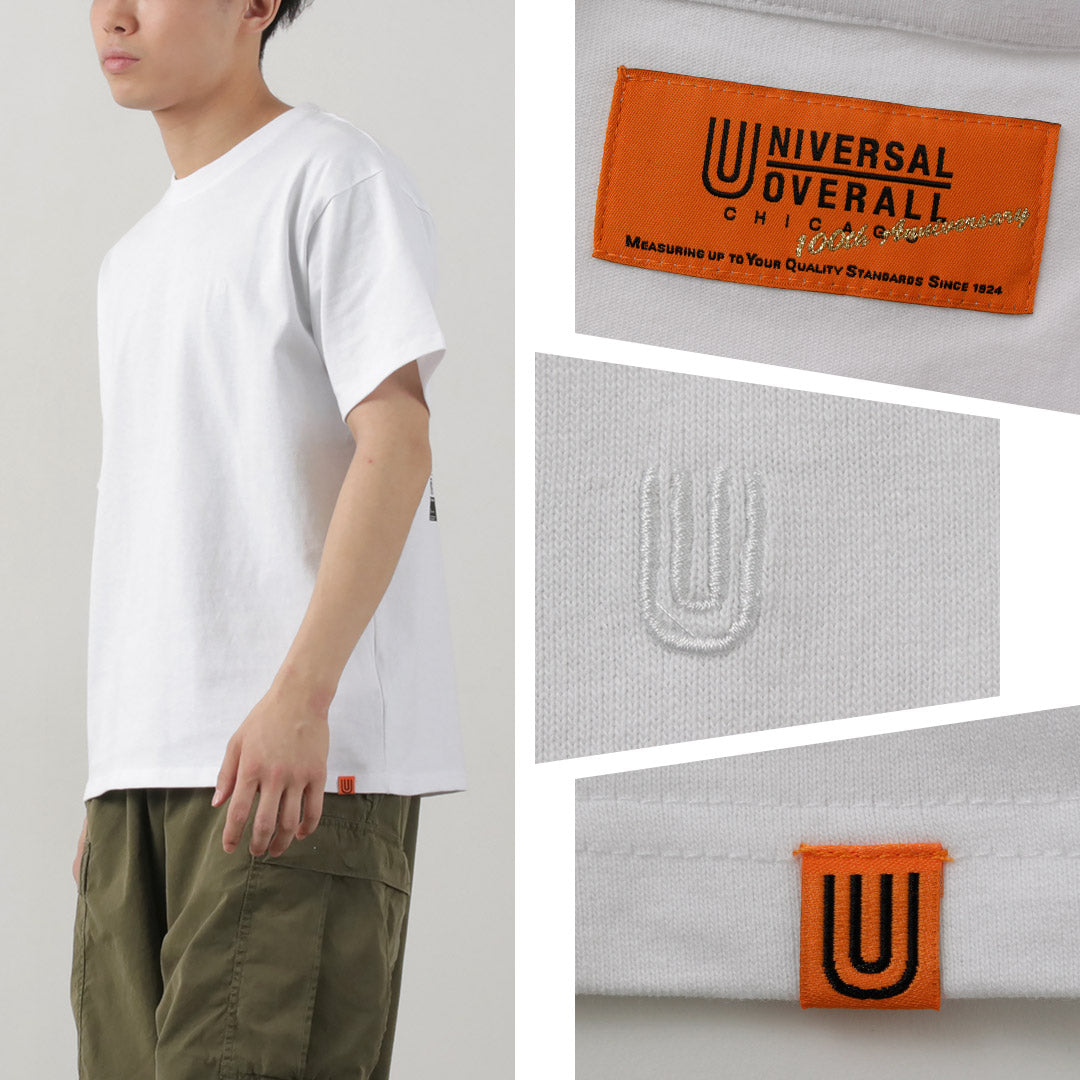 UNIVERSAL OVERALL（ユニバーサルオーバーオール） 100th バンダナTEE / メンズ レディース ユニセックス トップス Tシャツ 綿100 半袖 プリント