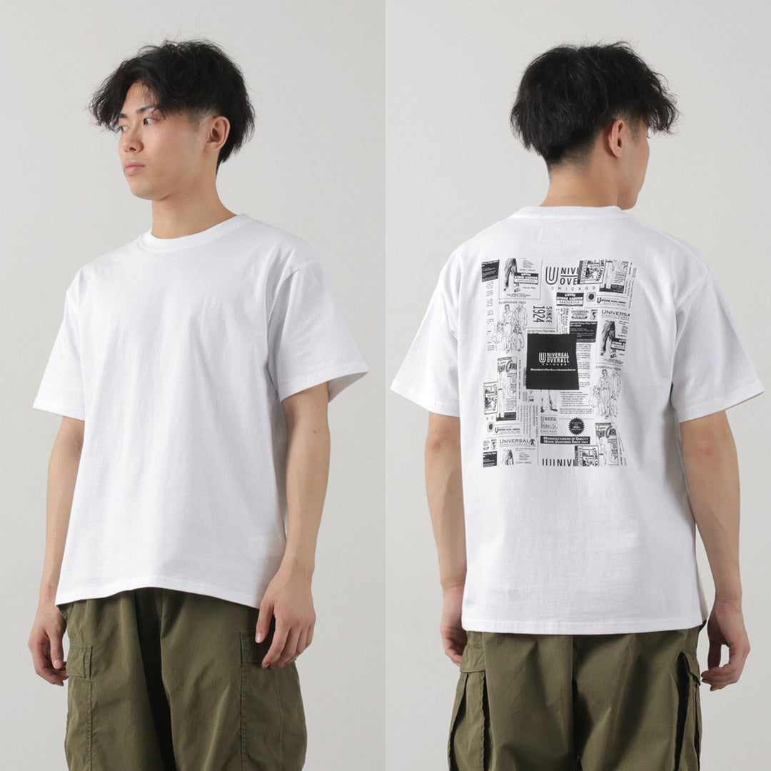 UNIVERSAL OVERALL（ユニバーサルオーバーオール） 100th バンダナTEE / メンズ レディース ユニセックス トップス Tシャツ 綿100 半袖 プリント