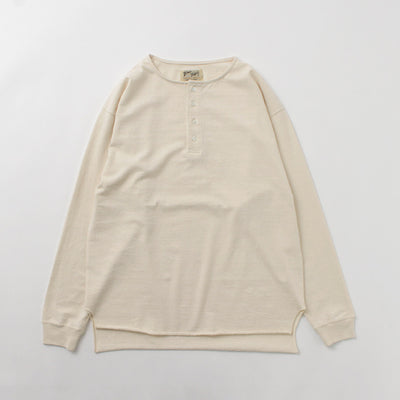 TOWN TOPIC（タウン トピック） アンクル ヘンリー L/S TEE / メンズ トップス 長袖 ヘンリーネック 無地 綿100％ コットン 日本製