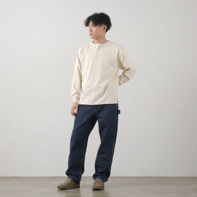 TOWN TOPIC（タウン トピック） アンクル ヘンリー L/S TEE / メンズ トップス 長袖 ヘンリーネック 無地 綿100％ コットン 日本製