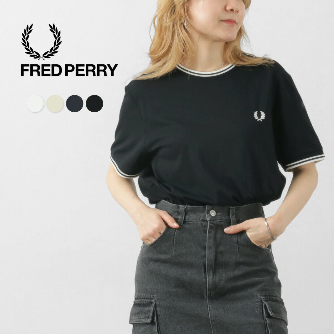 FRED PERRY（フレッドペリー） M1588 TWIN TIPPED Tシャツ / レディース トップス 半袖 M1588_TWIN TIPPED T-SHIRT